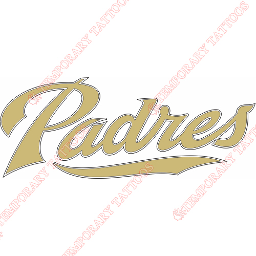 San Diego Padres Customize Temporary Tattoos Stickers NO.1870